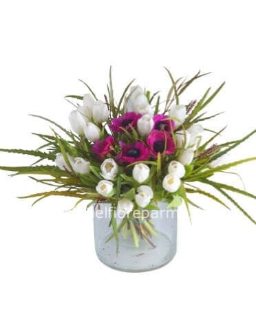 Bouquet di tulipani secondo disponibilità