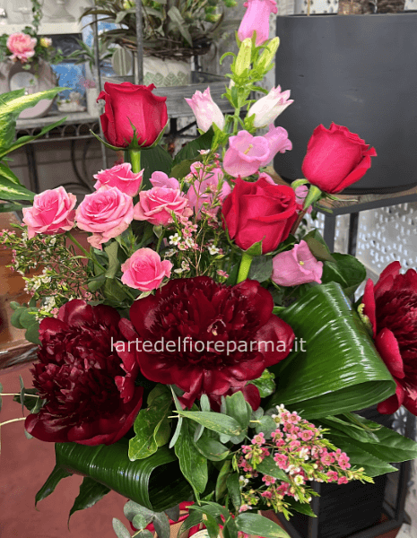 Mazzo di fiori  in Water box